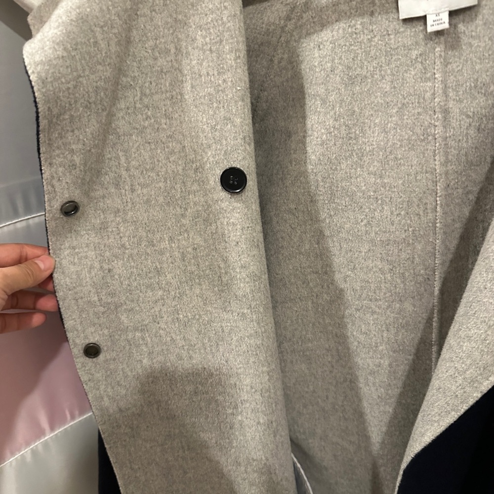 VINCE double face hooded wool coat - Picture 7 of 10